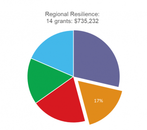 Regional resilience pie graph